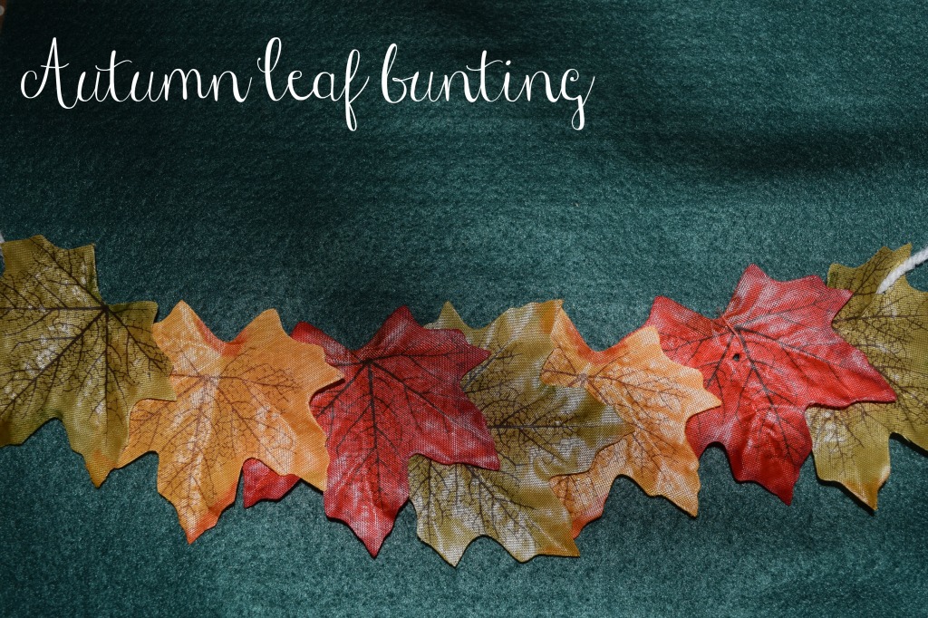 Autumn leaf bunting