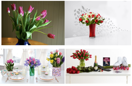 Easy table decoration ideas with fresh tulips